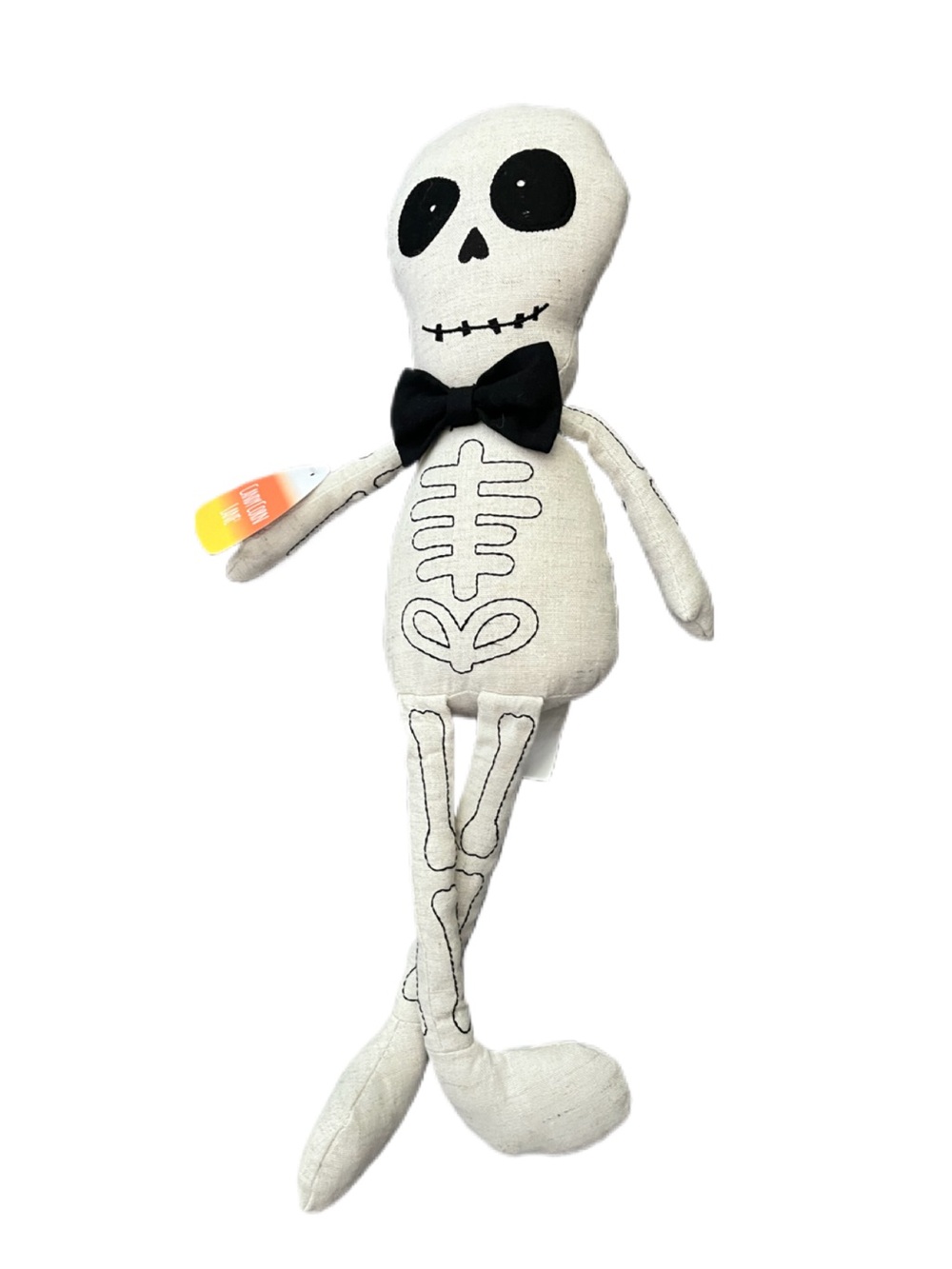 Candy Corn Lane! Oversized Plush Sitting Skelton! Hallloween decor!  Brand New!